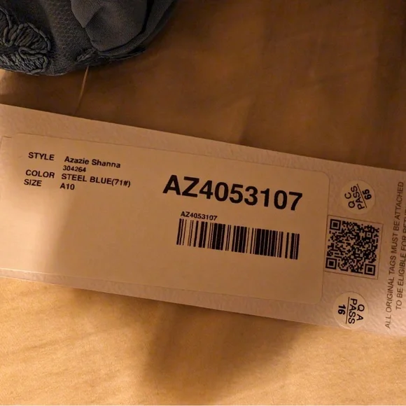 Azazie Shanna Dress - Steel Blue w/ Garment Bag - Picture 7 of 7